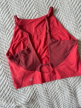 Athleta Red Keyhole Sports Bralette